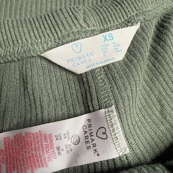 Primark Green Ribbed Tank & Shorts Set, - Picture 6 of 6